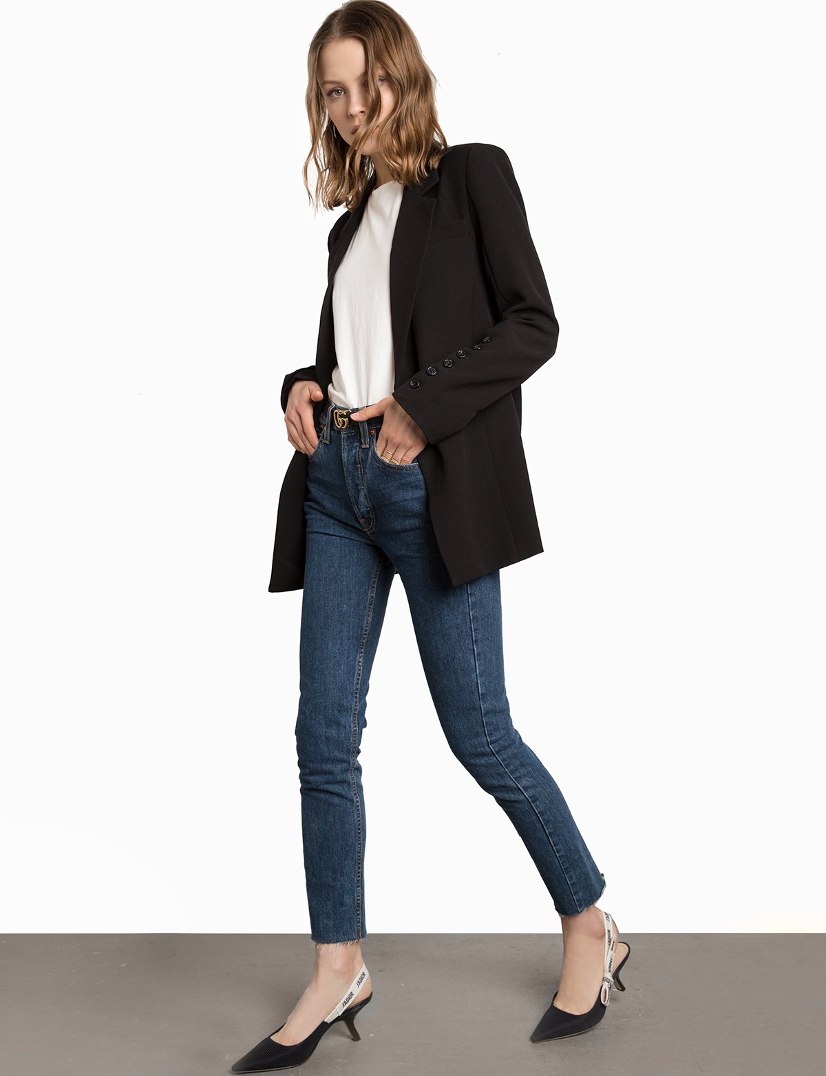 Black Multi Button Blazer