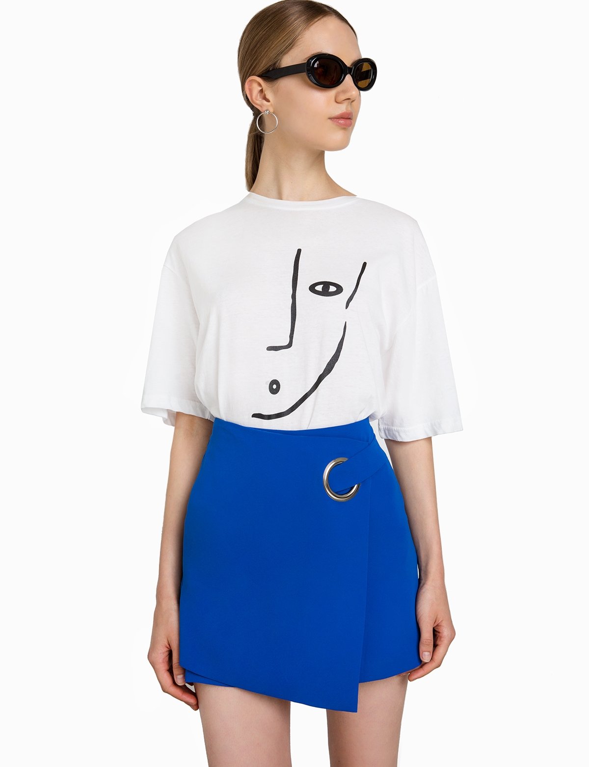 Cobalt Blue Ring Mini Skirt