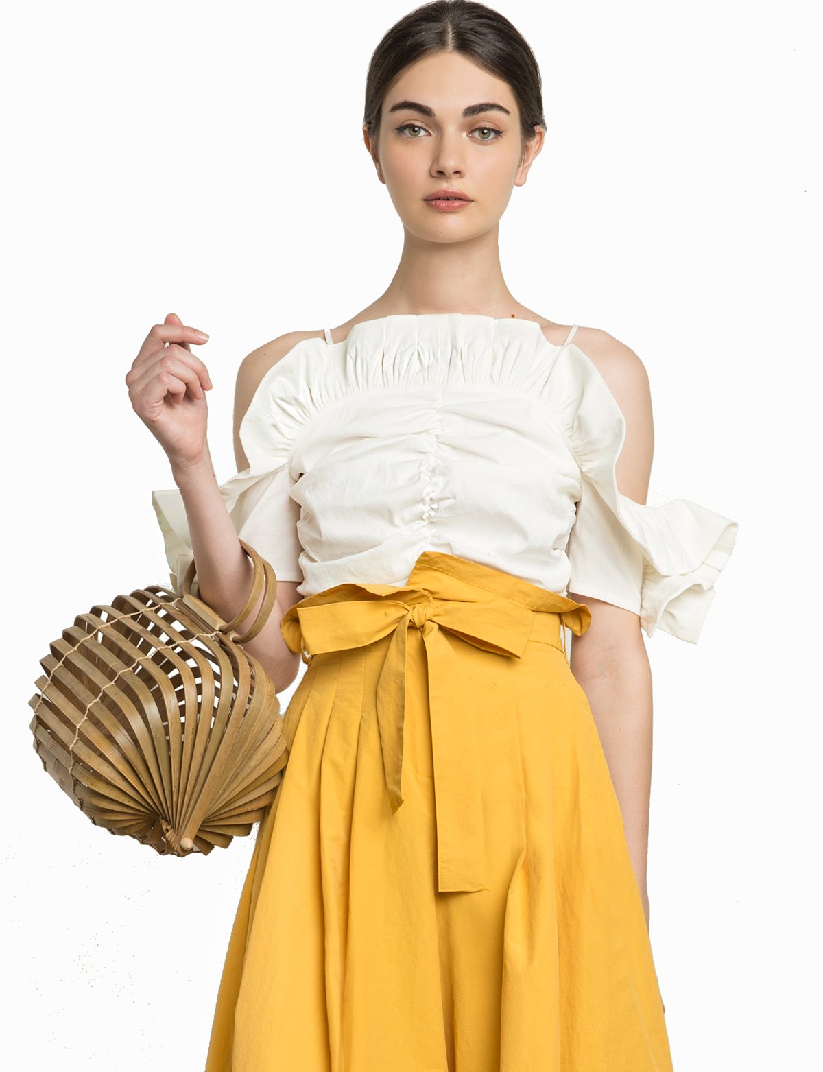 Brie Linen Ruffled Strappy Top