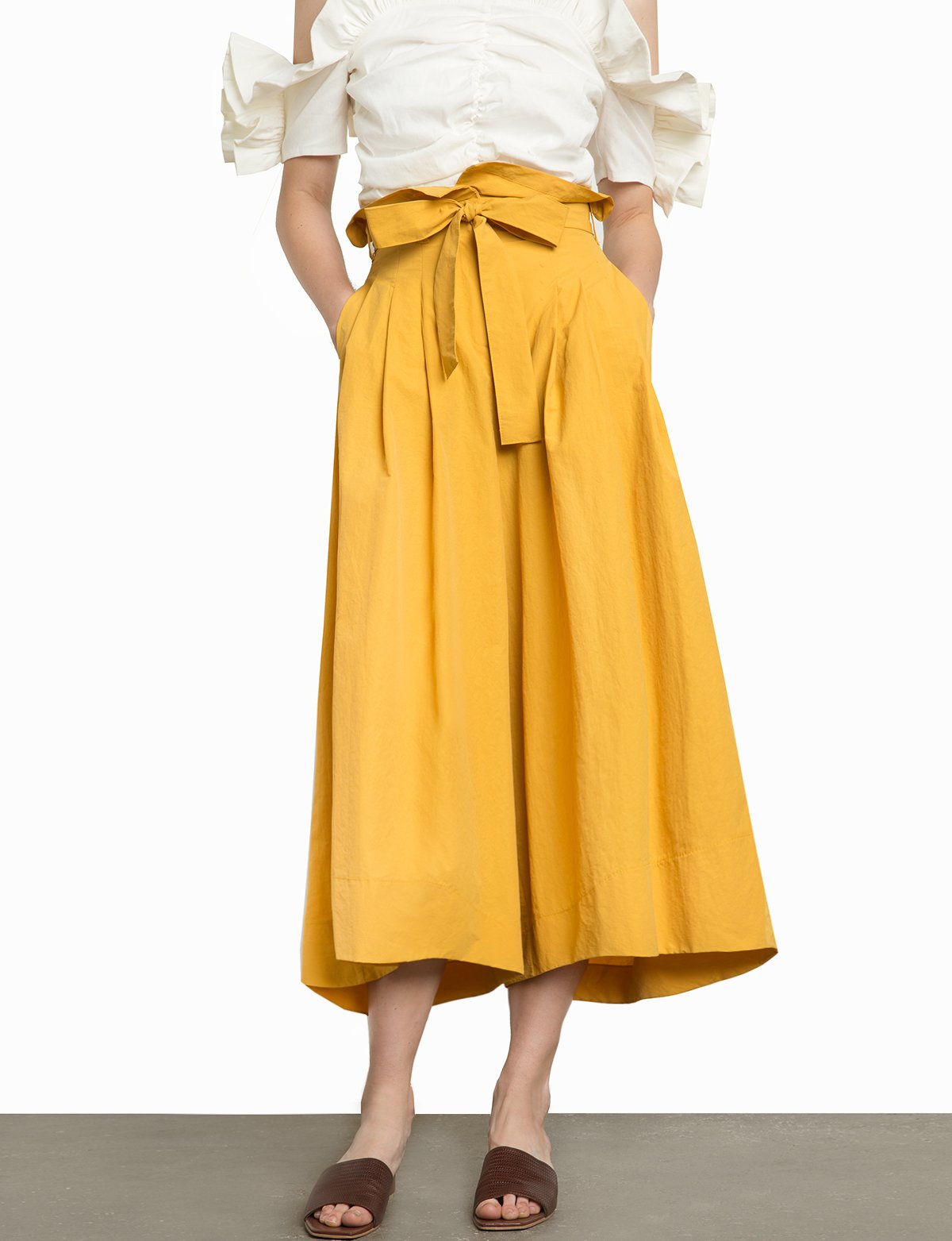 Yellow Mustard High Waisted Culottes