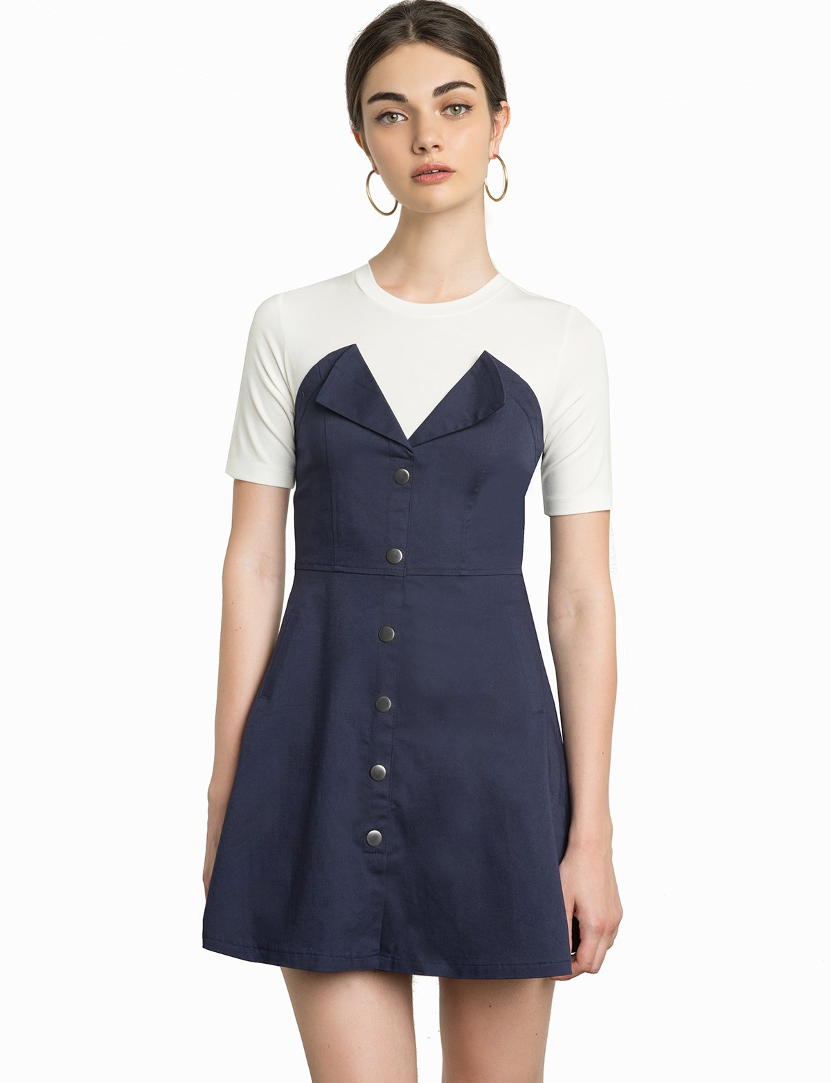 Greta Denim Snap Button Dress