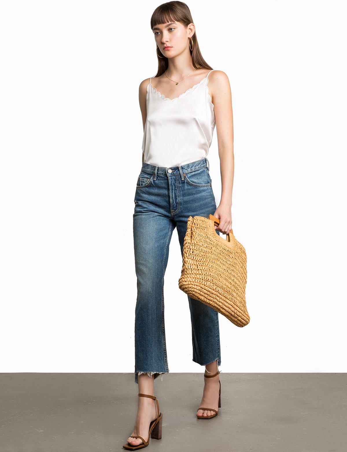 Cult Silk Scalloped Cami Top