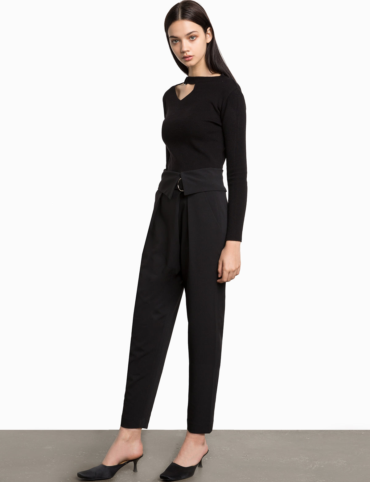 Martin Fold Waist Belted Pants