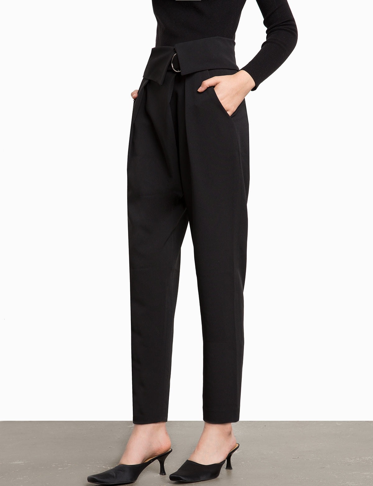 Martin Fold Waist Belted Pants