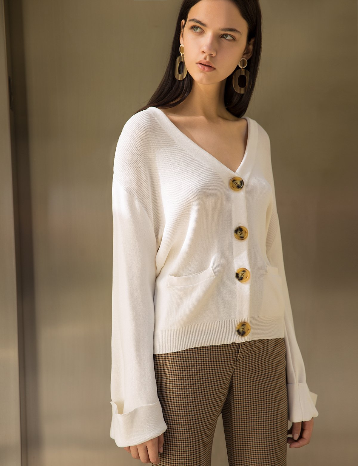 Monrow Button Cardigan