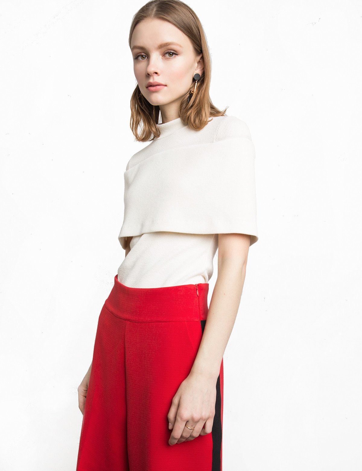 Ivory Wrap Cape Top