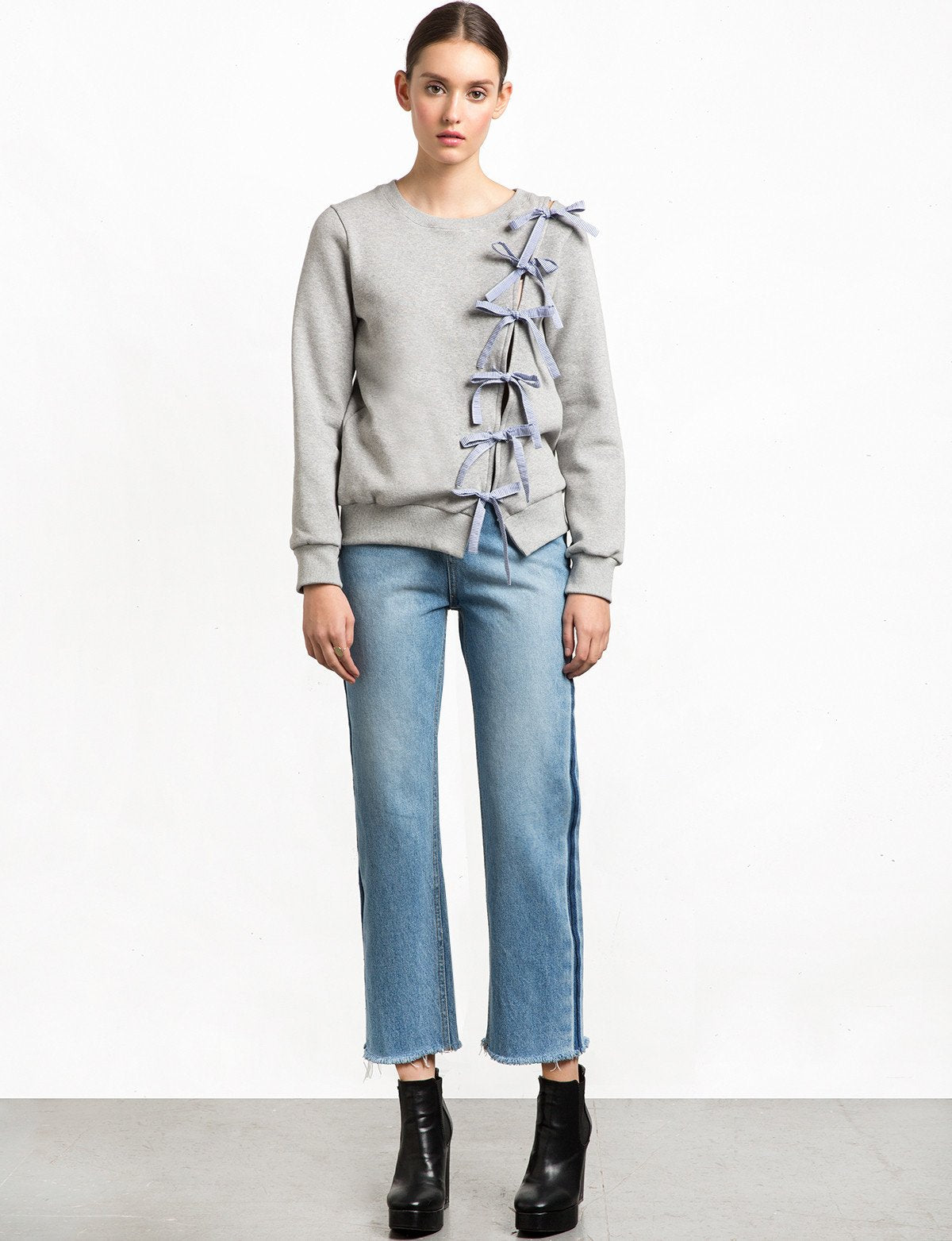Diagonal Bow Tie Sweatshirt