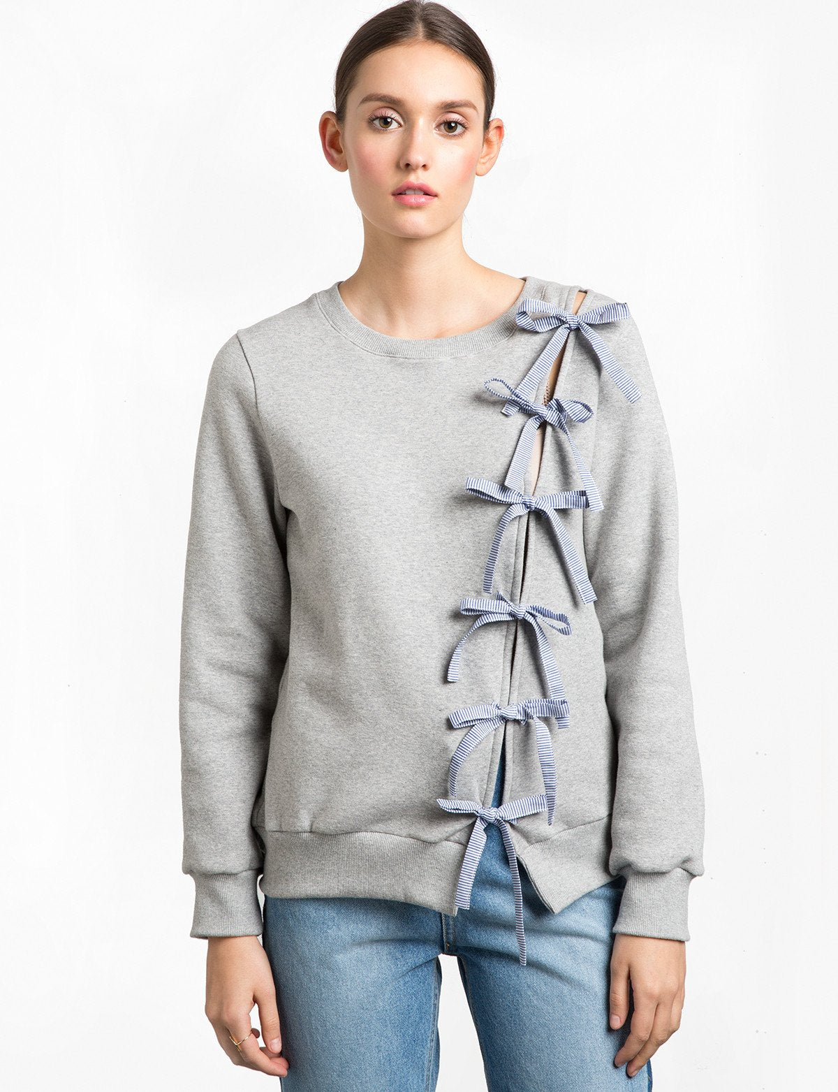Diagonal Bow Tie Sweatshirt